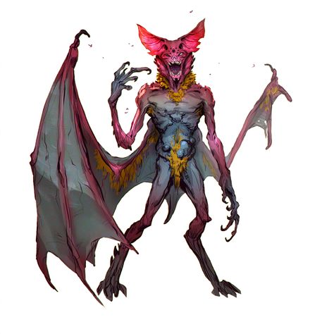 ArtStation - Bat creature , Brahim Bensehoul Bat Creature, Blood Hunter, Bat Art, Darkest Dungeon, Monster Characters, Vampire Bat, Alien Creatures, D&d Dungeons And Dragons, Fantasy Monster