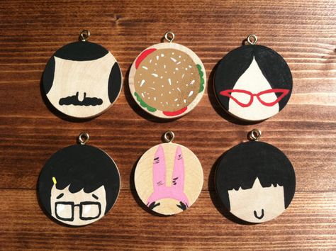 Bob's Burgers Wooden Ornaments - The Belchers Bobs Burgers Gifts, Ra Programming, Nerdy Christmas, Resident Advisor, Tina Belcher, Resident Assistant, Residence Life, Door Decs, Ra Ideas