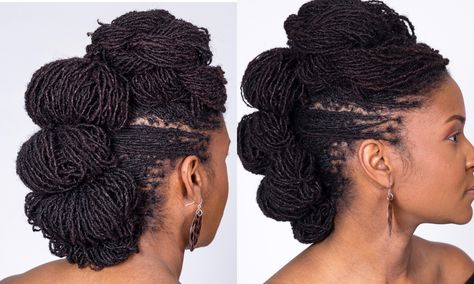 Sister Loc Updo, Microloc Updo Hairstyles, Sisterloc Styles, Styled Locs, Sisterlock Hairstyles, Sista Locks, Microlocs Hairstyles, Microlocs Styles, Microloc Styles