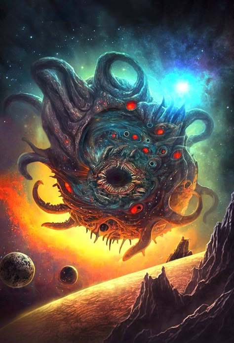 Lovecraft Monsters, Lovecraft Art, Call Of Cthulhu Rpg, Monster Artwork, Lovecraftian Horror, Mythical Creatures Fantasy, Eldritch Horror, Cthulhu Mythos, Horror Monsters