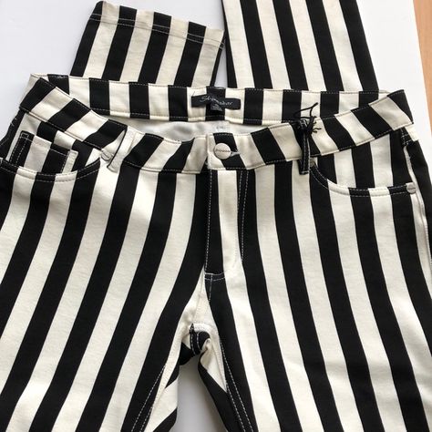 New Thick Fabric They Feel Almost Like For Sure Not Xl Will Fit Size M ( 6) Black And White Striped Pants, Star Wars Celebration, Punk Outfits, Thick Fabric, Stretch Pants, Pants Color, Dream Clothes, Sewing Ideas, Straight Leg Pants