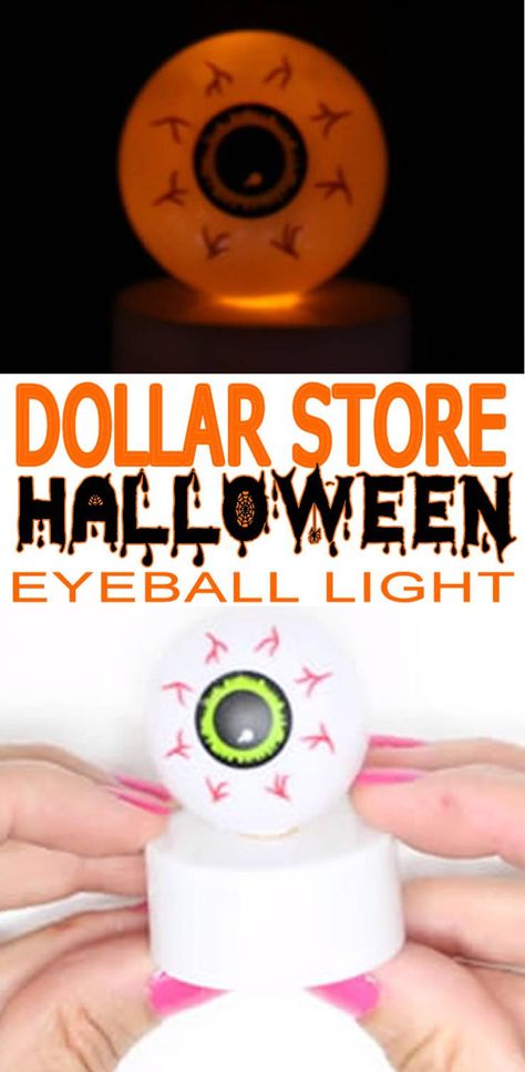 Dollar Store Halloween Decorations - Easy DIY & Scary Bloodshot Eyeball Lights - Simple & Creepy Ideas - Halloween Party Halloween Store Decorations, Haunted Decorations, Scary Halloween Decorations Outdoor Diy, Halloween Decorations Indoor Scary, Creepy Halloween Decorations Diy, Creepy Diy, Dollar Store Halloween Decorations, Halloween Decorations To Make, Scary Halloween Decorations Outdoor