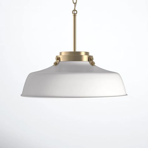 Luzon Single Light Metal Dimmable Pendant & Reviews | Joss & Main Brass Dome Pendant, Shade House, Ship Decor, Single Pendant Lighting, Kitchen Inspo, Lamp Sets, Lighting Sale, Sloped Ceiling, Outdoor Wall Lighting