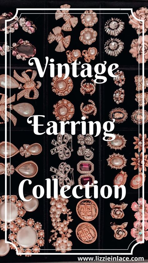 Feminine Fashion Blogger Elizabeth Hugen of Lizzie in Lace shares her Glamorous Vintage Clip On Earring Collection Clip Earrings Vintage, Antique Jewelry Rare, Lace Outfits, Designer Costume Jewelry, Vintage Earring, Clip On Earring, Vintage Clip Earrings, Vintage Clip On Earrings, Feminine Fashion