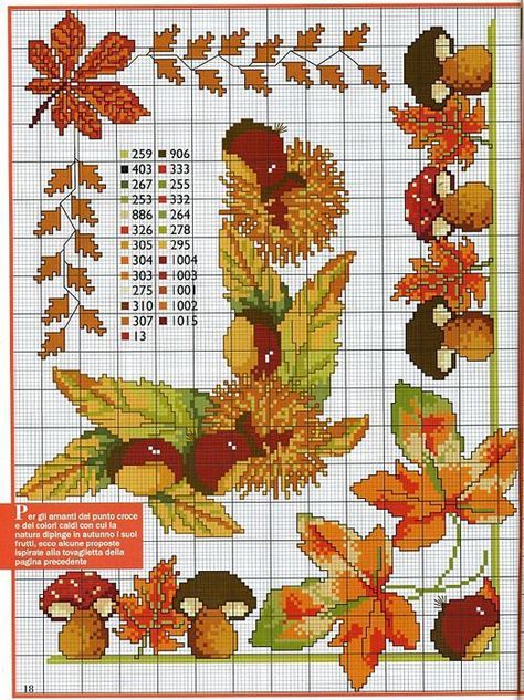 cross stitch Autumn Cross Stitch Patterns, Fall Cross Stitch, Cross Stitch Fruit, Nature Cross Stitch, Cross Stitch Tree, Halloween Cross Stitches, Cross Stitch Love, Cross Stitch Borders, Crochet Cross