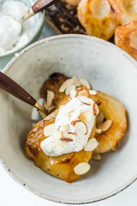 Maple Baked Bosc Pears Honey Ricotta, Ricotta Recipe, Puff Pastry Desserts, Baked Pears, Ricotta Recipes, Pear Recipes, Pastry Desserts, Entertaining Recipes, Yummy Desserts