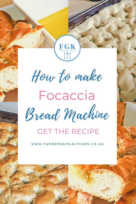 Bread Machine Focaccia Dough, Bread Maker Focaccia Bread, Rosemary Focaccia Bread, Homemade Focaccia Bread, British Bake Off Recipes, Foccacia Bread, Bake Off Recipes, Focaccia Bread Recipe, Olive Bread