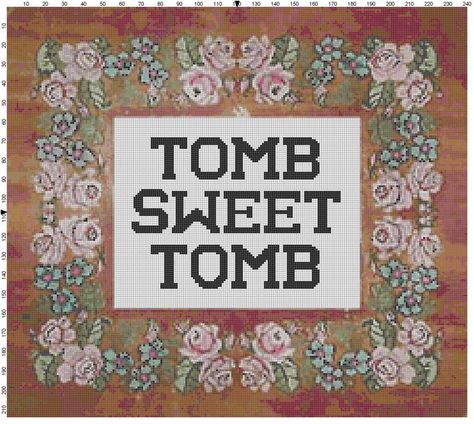 Tomb Sweet Tomb, Haunted Mansion Halloween, Haunted Mansion Disneyland, Foolish Mortals, Cross Stitch Sampler Patterns, Disneyland California Adventure, Stitch Sampler, Disney Haunted Mansion, Cross Stitch Samplers