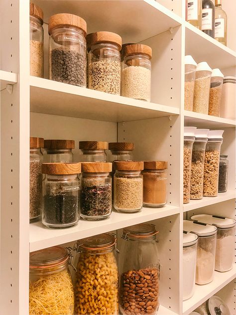 Pantry design project from start to finish + total cost. (VIDEO) - In Honor Of Design Organization Ideas For Pantry, Kitchen Organization Ideas Pantry, Organization Ideas Pantry, Pantry Organization Hacks, Storage Closets, Kitchen Organization Ideas, Pantry Room, Pinned Post, Plastic Food Containers