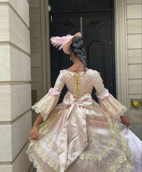 Marie Antoinette Aesthetic, Rococo Aesthetic, Dress Coquette, Tiktok Challenge, Black Princess, Princess Core, Queen Charlotte, Black Femininity, Pink Bows