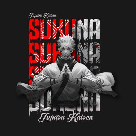 Ryomen Sukuna - Sukuna - T-Shirt | TeePublic Anime Shirts Design, Anime Tshirt Design Ideas, Hypebeast Anime, Deadpool Drawing, Tshirt Artwork, Streetwear Tshirt Design, Streetwear Designs, Modern Graphic Art, Cute Blue Wallpaper