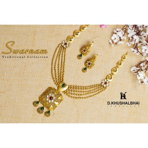 D. KHUSHALBHAI brings you high quality and timeless pieces to keep you on trend. Explore our “Swarnam” Traditional Collection Shop now to avail an exciting offer! Up to 100% off* on making charges of platinum jewellery, gold jewellery & diamond jewellery. To explore the collection, Call Our Customer Support Number : +91-814-017-7714 Platinum Jewellery, Neck Pieces Jewelry, Antique Necklaces Design, New Gold Jewellery Designs, Fancy Jewelry Necklace, Modern Gold Jewelry, Antique Jewellery Designs, Jewellery Diamond, Gold Bridal Jewellery Sets