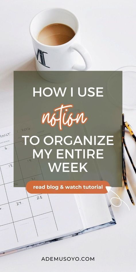 Get pro-level insights into my Notion weekly planning routine in this post. Discover the best tips, and methods for an organized and efficient week. Start planning like a pro today by reading this post. For more notion tips, hacks and template ideas, visit ademusoyo.com. Notion Tutorial, Notion Weekly, Plan My Week, Notion Tips, Simple Weekly Planner, Plan Your Life, Life Planner Organization, Planning Routine, Perfectly Organized