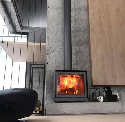 Modern Wood Stove, Contemporary Wood Burning Stoves, Modern Wood Burning Stoves, Wood Stove Fireplace, Wood Heater, Freestanding Fireplace, Fire Burning, Stove Fireplace, Log Burner