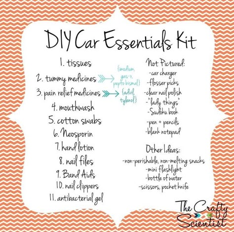 First Car Necessities, Car Necessities For Women List, Car Necessities List, Car Kits For Women, Car Essentials For Women Emergency Kits, Emergency Car Kit For Women, Car Things For Girls Ideas, Car Kit Essentials For Women, Car Emergency Kit For Women