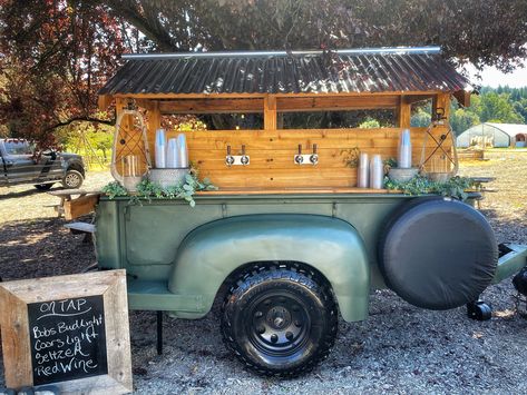 Truck Bed Mobile Bar, Party Truck Ideas, Mobile Beer Tap Trailer, Mobile Beer Trailer, Truck Bar Ideas, Truck Bed Trailer Ideas, Beer Tap Truck, Beer Tap Trailer, Produce Truck