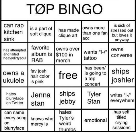 Top Bingo Bottom Bingo, Bottom Bingo Template, Bottom Bingo, Top Bingo, Ig Games, Fun Templates, Character Sheet Template, Mha Memes, Bingo Template