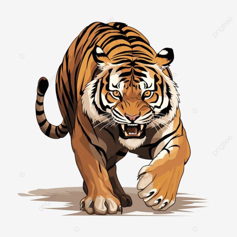 fierce prowess tiger s hunting stance in clip art tiger clipart tiger wildlife clipart png Tiger Clipart, Tiger Png, Side Character, Diy Abstract Canvas Art, Big Cats Art, Cats Art, Transparent Image, Abstract Canvas Art, Png Transparent