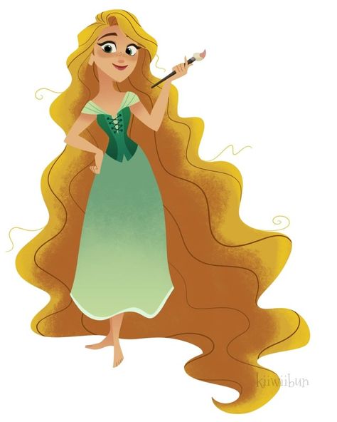 AnnTickwittee on Tumblr Rapunzel Green Dress, Rapunzel Fanart, Tangled Cartoon, Tangled Art, Long Hair Drawing, Walt Disney Princesses, Rapunzel's Tangled Adventure, Princess Stuff, Rapunzel And Eugene