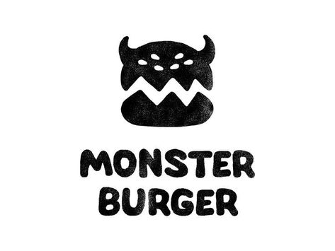 Burger Logo Design, Monster Burger, Burger Logo, Logo Generator, Logo Desing, Inspiration Logo Design, Food Logo Design, Studio Logo, Logo Sign