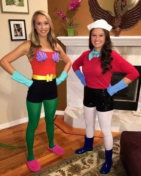 Barnacle Boy, Best Group Halloween Costumes, 2015 Halloween Costumes, Diy Mermaid, Toy Story Costumes, Mermaid Man, Bff Halloween Costumes, Best Friend Halloween Costumes, Diy Kostüm