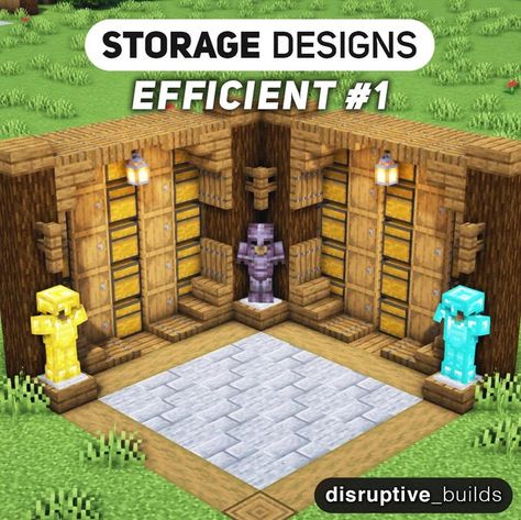 Chest Room Minecraft Ideas Cute, Minecraft Chest Room Ideas, Chest Room Minecraft, Casas Mine, Minecraft Storage Room Ideas, Storage Room Decor, Minecraft Storage Room, Room Decor Minecraft, Minecraft Storage