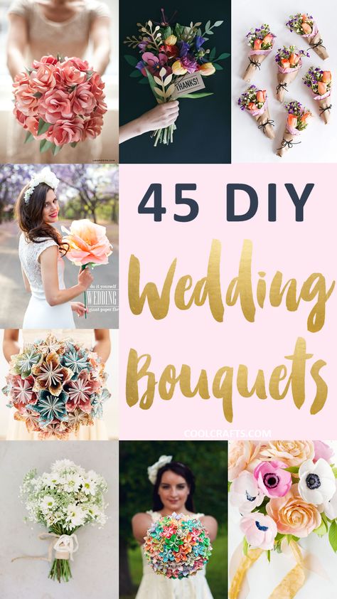 Artificial Flower Bouquets Wedding, Fun Wedding Bouquets, Bouquet Styles Shape, Flower Ideas For Weddings, Non Traditional Wedding Bouquet, Diy Wedding Bouquet Real Flowers, Diy Bridal Bouquet Fake Flowers, Homemade Wedding Flowers, Alternative Wedding Bouquet Ideas