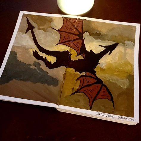 I'm finally using the watercolor sketchbook I made a little while ago! Enjoy this practice dragon sketch I did with gouache tonight. #gouache #gouachepainting #himigouache #dragon #dragonpainting #handmade #handmadesketchbook #fantasy #fantasyart #abstract #loosepainting #selftaught #selftaughtartist #sketchbook #practice Fantasy Sketchbook, Sketchbook Practice, Handmade Sketchbook, Dragon Sketch, Gouache Art, Watercolor Sketchbook, Gouache Painting, Photo Inspiration, Art Inspo