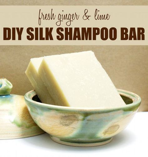 Ginger and Lime Homemade Shampoo Bar Recipe with Silk - This luxurious DIY homemade soap recipe contains ingredients hair loves like shea and cocoa butters, argan oil, jojoba oil and apricot kernal oil! Homemade Soap Recipe, Natural Shampoo Recipes, Moroccan Oil Shampoo, Homemade Shampoo Recipes, Diy Shampoo Bar, Homemade Shampoo Bar, Shampoo Bar Recipe, Diy Soap Recipe, Săpunuri Handmade