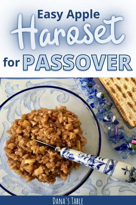 A bowl of apple haroset next to the matzo on the seder table. Passover Haroset Recipe, Haroset Recipe Passover, Haroset Recipe, Sabbath Recipes, Apple Relish Recipe, Messianic Passover, Shabbos Recipes, Passover 2024, Vegan Passover