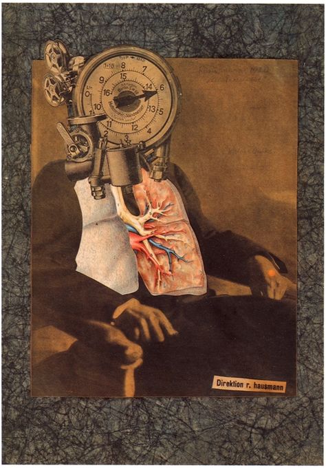 Raoul Hausmann’s Self-portrait of the Dadasopher, collage- photomontage, 1920. Art Manifesto, Raoul Hausmann, John Heartfield, Dada Artists, Hans Richter, Dada Collage, Dada Movement, Tristan Tzara, Hans Arp