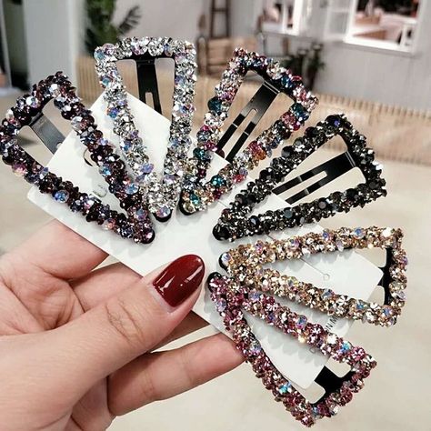 Hair Jewerly, Crystal Hair Clips, Rhinestone Hair Clip, Crystal Hair Pins, Cheap Hair Products, Pearl Hair Pins, Hair Accessories Clips, Rhinestone Hair, Hair Accessories Gift