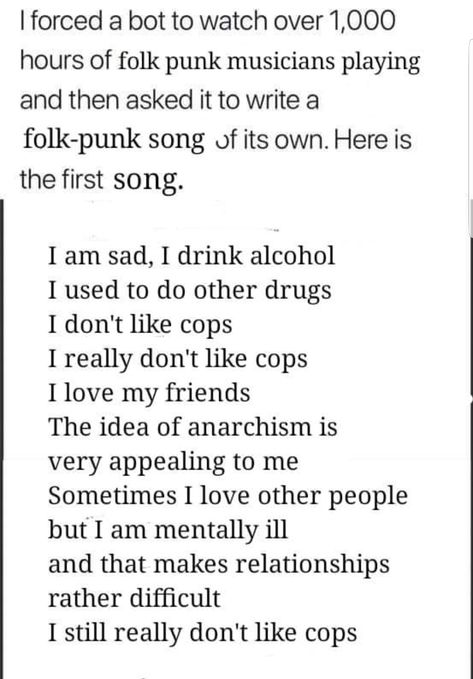 What happens when an AI makes a folk-punk song? Magic. That's what Folk Punk Aesthetic, Anti Folk, Folk Punk, Punk Songs, Goth Metal, Midwest Emo, Folk Songs, Light Quotes, Punk Aesthetic