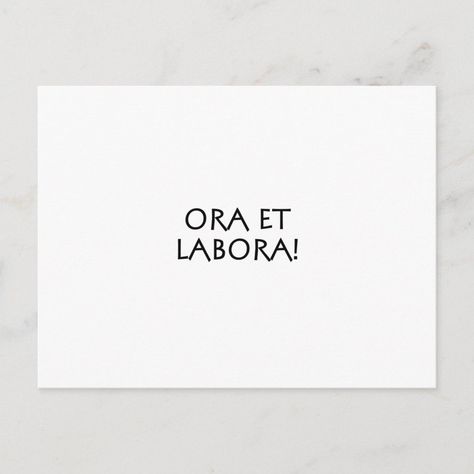 Ora et labora Postcard Size: ' ' Postcard. Gender: unisex. Age Group: adult. Material: Matte. Rome Postcard, Ora Et Labora, Postcard Size, Paper Texture, Hands On, Selfies, Colorful Prints, Rome, Age Group