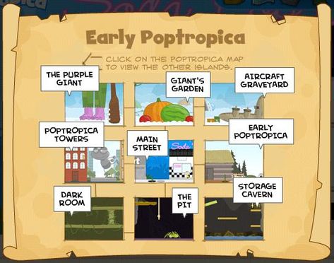 map-of-early-poptropica1 Poptropica Aesthetic, Map Icon, Mystery Train, Map Icons, Island Map, House Map, Chocolate Factory, Super Villains, Ghost Stories