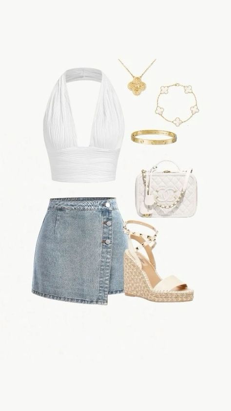 Adrette Outfits, Casual Ootd, Cute Everyday Outfits, Really Cute Outfits, Summer Fashion Outfits, Fancy Outfits, Girly Outfits, Summer Fits, Casual Style Outfits