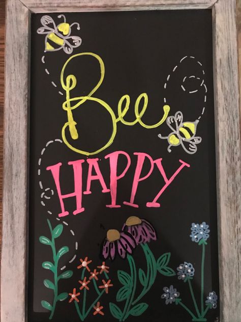 Rainbow Chalkboard Art, Bee Chalkboard Art, Boutique Signs, Spring Chalkboard Art, Summer Chalkboard, Chalk Signs, Spring Chalkboard, Chalkboard Party, Chalkboard Art Quotes