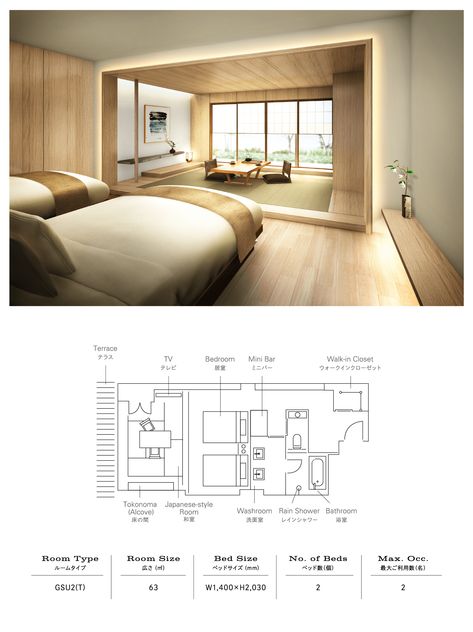 Japanese Hotel Room Design, Japanese Hotel Room, Hotel Suite Floor Plan, Hotel Interior Bedroom, Banquet Hall Wedding, Hotel Room Plan, Hotel Room Design Plan, Japanese Hotel, Architecture Portfolio Design