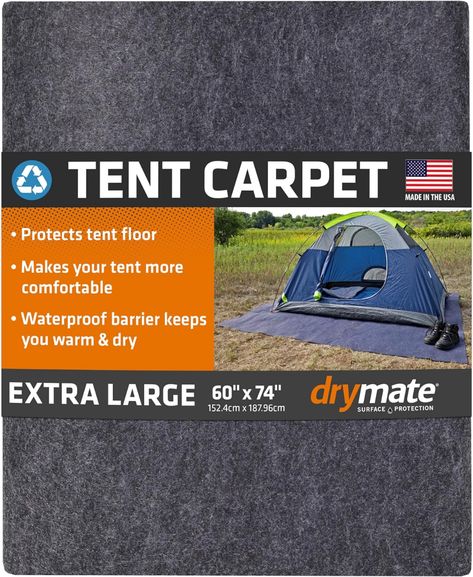 Amazon.com : Drymate Tent Carpet Mat, Protective Waterproof Liner Keeps You Warm & Dry, Camping Floor Rug Accessory, Durable, Lightweight, Soft & Comfortable, Trimmable Material (USA Made) (Charcoal) : Sports & Outdoors Camping Rug, Waterproof Picnic Blanket, Dry Camping, Carpet Texture, Shelter Tent, Broom And Dustpan, Hiking Tent, Backpacking Tent, Tent Accessories