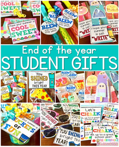 Easy End of the Year Gifts for Students {FREE Gift Tags} Student Gift Tags, Mini Erasers, End Of Year Party, Gifts For Students, Student Teacher Gifts, Kindergarten Gifts, End Of Year Activities, Preschool Graduation, Free Gift Tags