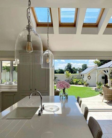 Conservatory Kitchen, Kitchen Diner Extension, Open Plan Kitchen Diner, Open Plan Kitchen Dining, Open Plan Kitchen Living Room, House Extension Design, Dream House Rooms, Dream House Interior, Kitchen Diner