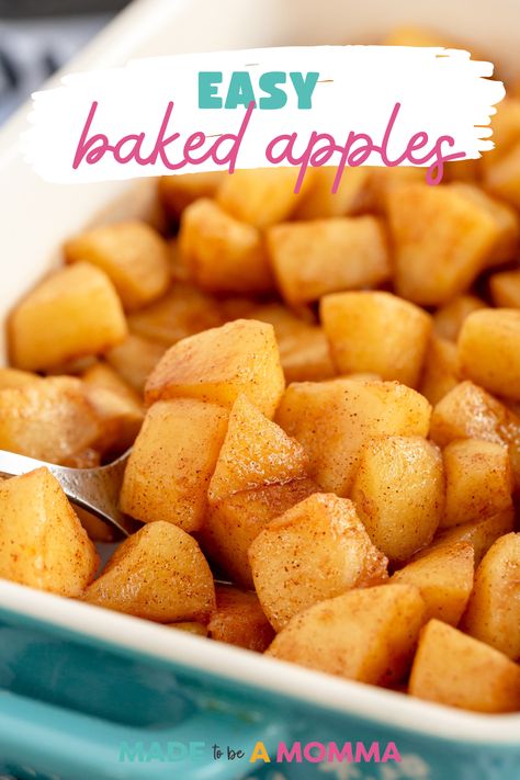 Oven Baked Apple, Easy Baked Apples, Baked Apple Recipes, Roasted Apples, Fried Apples, Cooked Apples, Paleo Vegan, Baked Apples, Cinnamon Apples