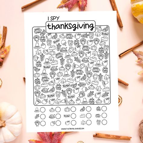 I Spy Thanksgiving activity I Spy Free Printable, I Spy Thanksgiving, Thanksgiving I Spy, Spy Games For Kids, Word Games For Kids, Thanksgiving Activity, Printable Games For Kids, Thanksgiving Words, Free Printable Games