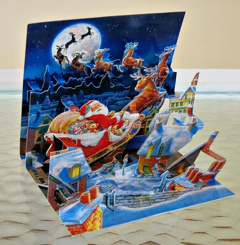 3D Christmas Card Dimensional Paper Art, Xmas Cards Handmade, Diorama Cards, 3d Christmas Card, 3d Christmas Cards, Pop Up Books, Sky City, Paper Craft Videos, Atv Riding