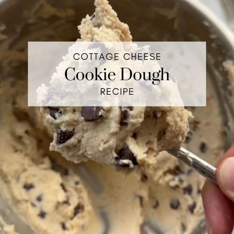 Cottage Cheese Cookie Dough Recipe - Mom Nutritionist Nutritionist Meals, Mom Nutritionist, Macro Foods, Cottage Cheese Cookie Dough, Protein Powder Cookies, Cottage Cheese Desserts, Keto Cookie Dough, High Protein Cookies, Healthy High Protein Snacks