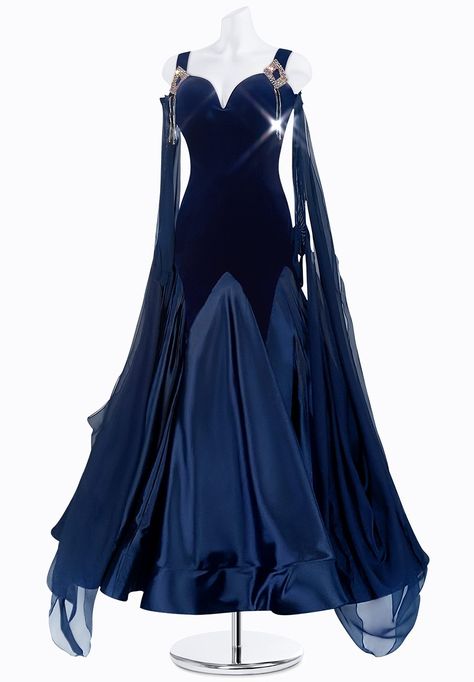 Ballroom/Smooth Dresses for Dance Competition - DanceShopper Standard Dresses Ballroom, Standard Ballroom Dresses, Ballroom Dancing Outfits, American Smooth Dress, Dresses For Dance, Ballroom Dancing Dress, Ballroom Dance Dresses Standard, Smooth Ballroom Dress, Standard Dance Dress