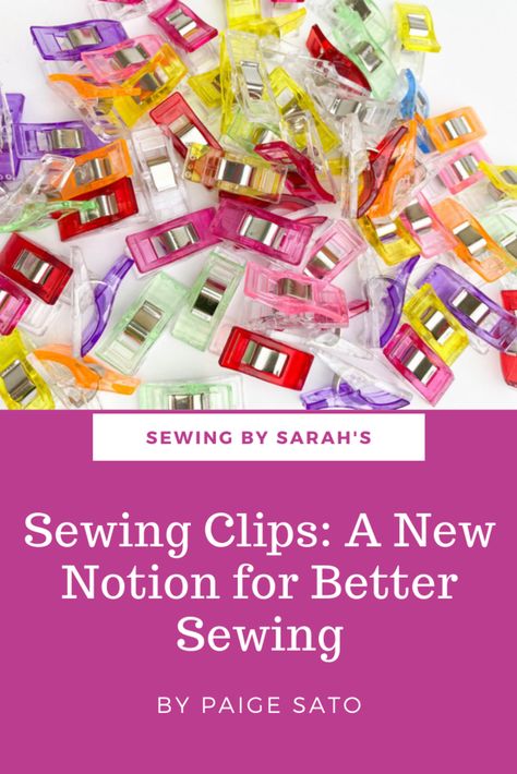 What are sewing clips? We have all the answers in our deep dive on sewing clips. Even the most experienced sewer or quilter will find value in our overview of sewing clips, their uses, their measuring guides (YUP!) and we find out when to use them vs. pins. Sewing Clips, Sewing Quotes, Plastic Clips, Waxed Canvas, Sewing Tips, Paper Piecing, Paper Clip, Sewing Hacks, Bag Making