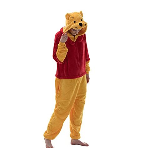 COSUSKET Snug Fit Unisex Adult Onesie Pajamas, Flannel Cosplay Animal One Piece Halloween Costume Sleepwear Homewear One Piece Halloween Costume, Pajamas Flannel, One Piece Halloween, Adult Onesie Pajamas, Womens Cosplay, Bear Costume, Onesie Pajamas, Flannel Women, One Piece Pajamas