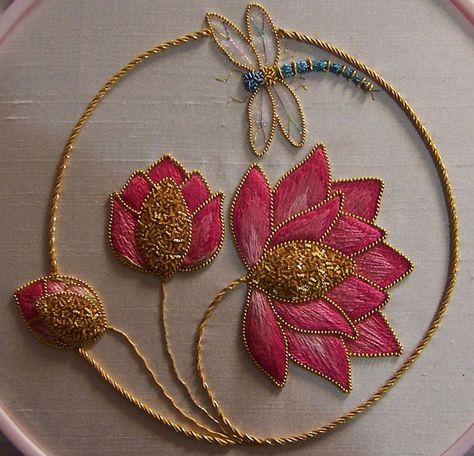 http://hubpages.com/_2og1jiygkoexu/feed/ Embroidery of India- The Symbols, Motifs and Colors Goldwork Embroidery, Gold Work Embroidery, Motifs Perler, Gaun Fashion, Handmade Embroidery Designs, Hand Work Embroidery, Pola Sulam, Crazy Quilting, Brazilian Embroidery