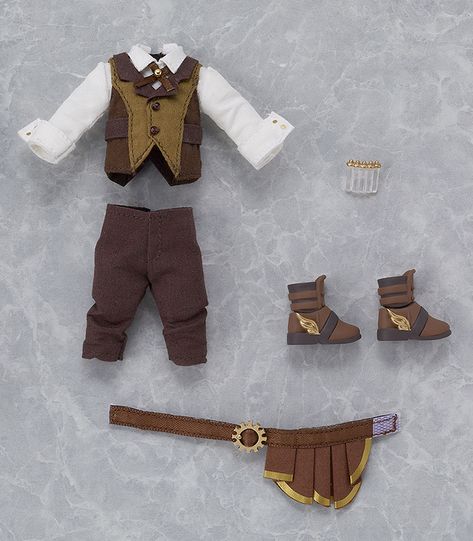 Nendoroid Doll: Outfit Set (Inventor) Shirt With Vest, Detective Movies, Taisho Era, Sewing Doll Clothes, Tokyo Otaku Mode, Anime Figurines, Sewing Dolls, Good Smile, Different Outfits